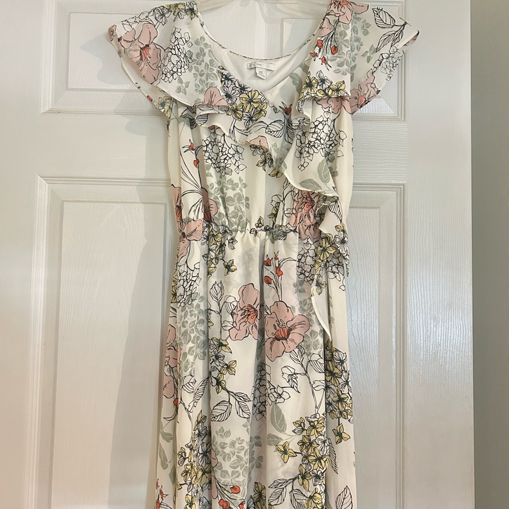 Floral juniorsDress in Cream and Pink